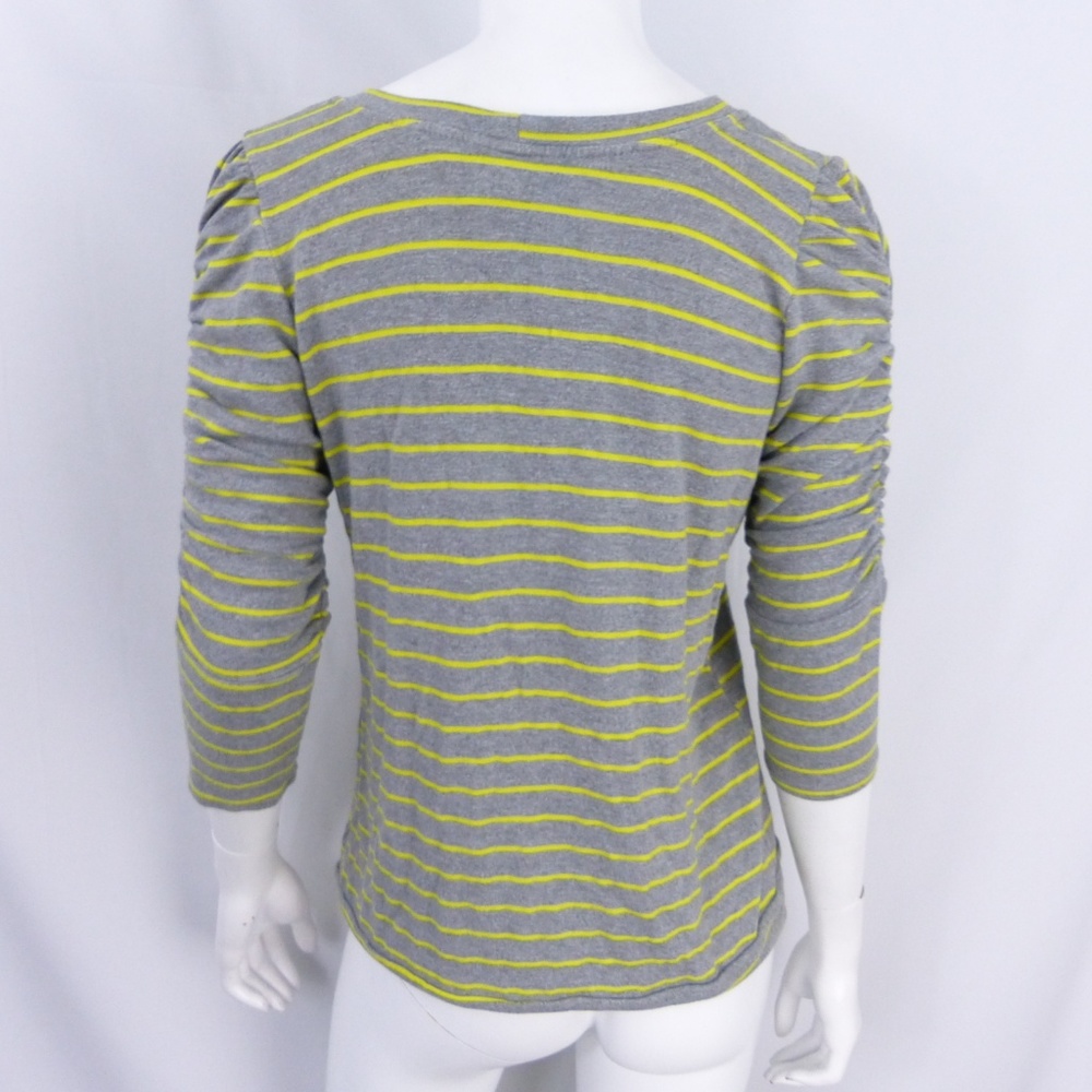 Anthropologie  Large Dolan Scrunch Top Yellow Gray - Picture 2 of 8